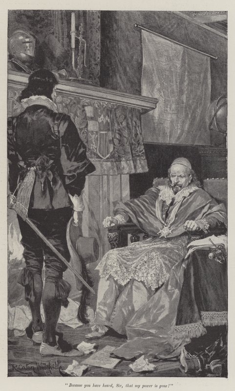 Under den røde kappen, av Stanley J Weyman litho av Richard Caton Woodville junior