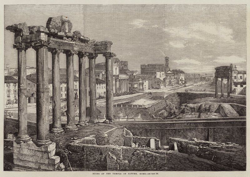 Ruinene av Saturn-tempelet, Roma av Richard Principal Leitch