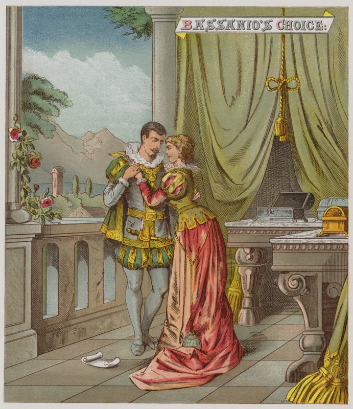 Illustrasjon for The Merchant Of Venice (chromolitho) av Richard Andre