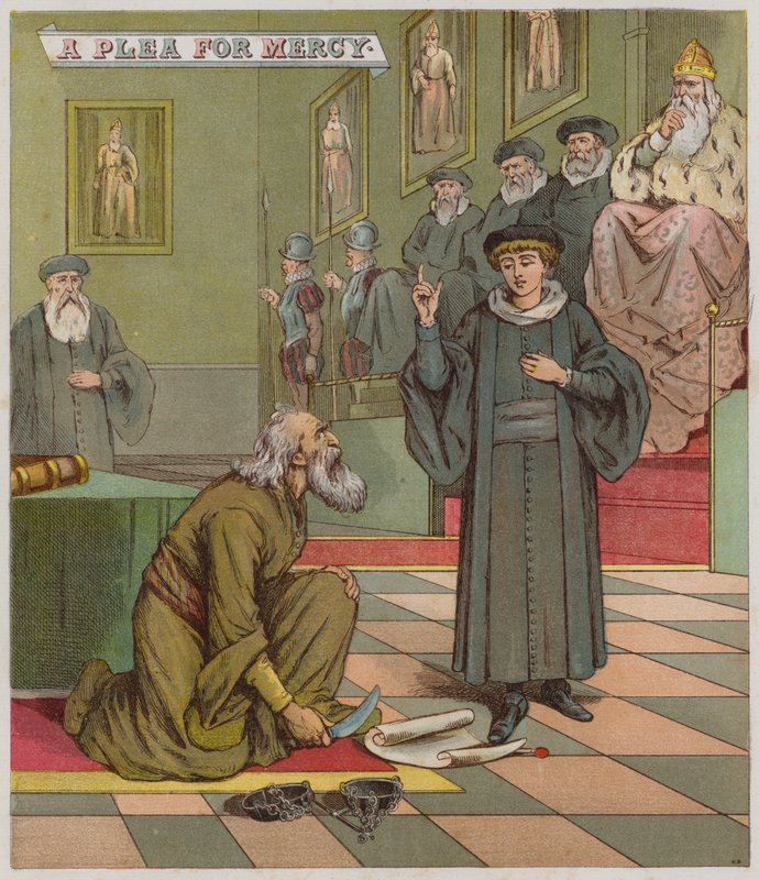 Illustrasjon for The Merchant Of Venice (chromolitho) av Richard Andre