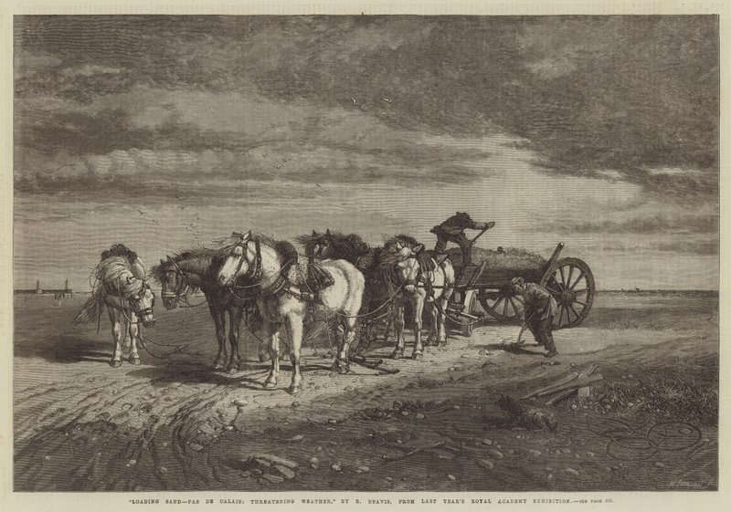 Laster Sand-Pas de Calais, truende vær, fra fjorårets Royal Academy-utstilling av Richard Beavis