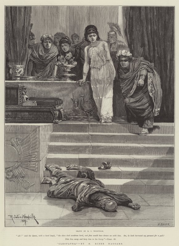 "Cleopatra," av H Rider Haggard (gravering) av Richard Caton II (after) Woodville