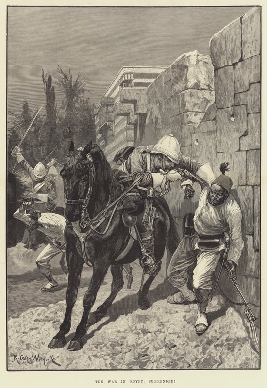 Krigen i Egypt, overgi deg! (gravering) av Richard Caton II (after) Woodville
