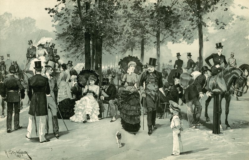 På rad, Hyde Park av Richard Caton Woodville