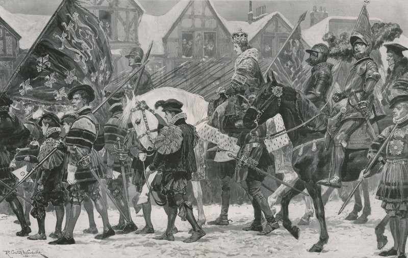 Kroningsprosesjonen til Edward VI gjennom London av Richard Caton Woodville