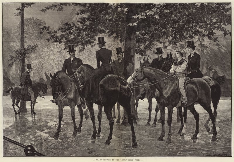 En skarp dusj i raden, Hyde Park av Richard Caton Woodville junior