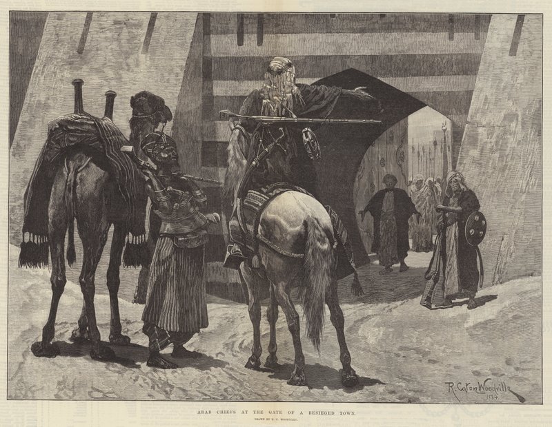 Arabiske høvdinger ved porten til en beleiret by av Richard Caton Woodville junior