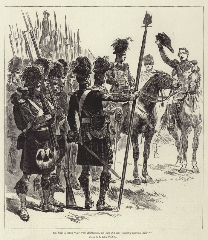 Slag fra den britiske hæren, Corunna av Richard Caton Woodville junior