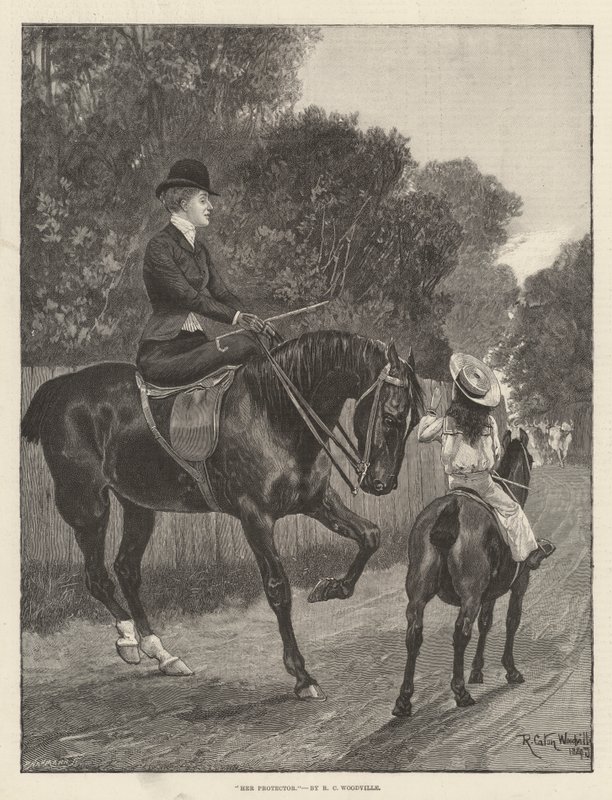 Hennes beskytter av Richard Caton Woodville junior