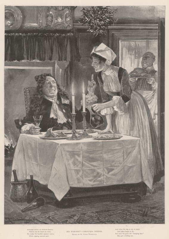 Hans tilbedelses julemiddag av Richard Caton Woodville junior