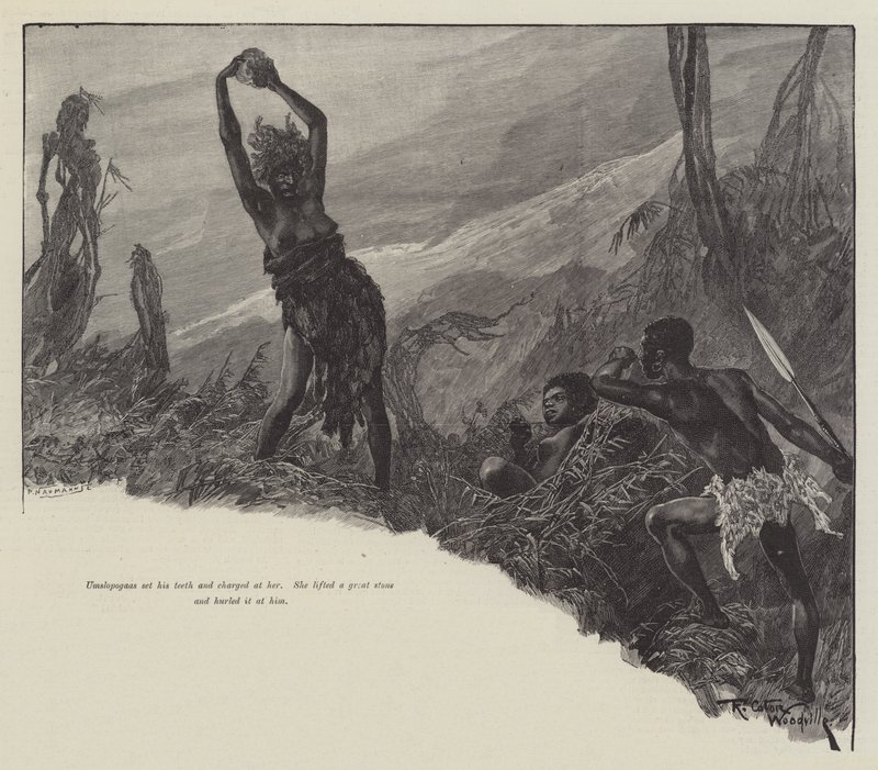Nada the Lily, av H Rider Haggard av Richard Caton Woodville junior