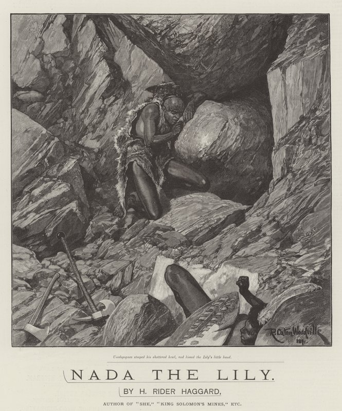 Nada the Lily, av H Rider Haggard av Richard Caton Woodville junior