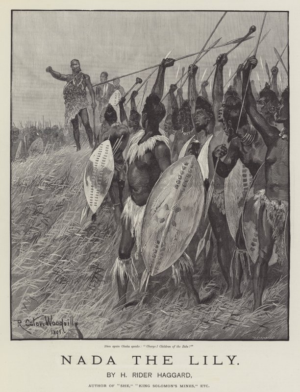 Nada the Lily, av H Rider Haggard av Richard Caton Woodville junior