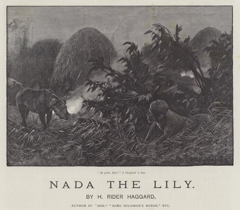 Nada the Lily, av H Rider Haggard av Richard Caton Woodville junior