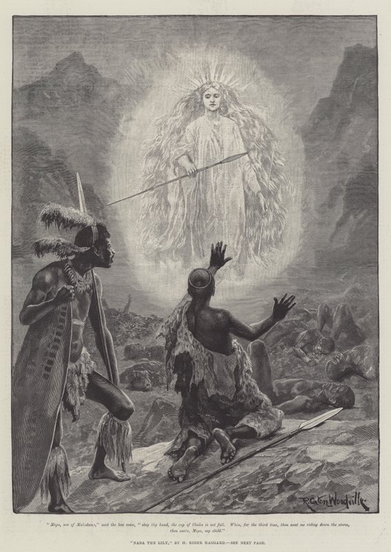 Nada the Lily, av H Rider Haggard av Richard Caton Woodville junior
