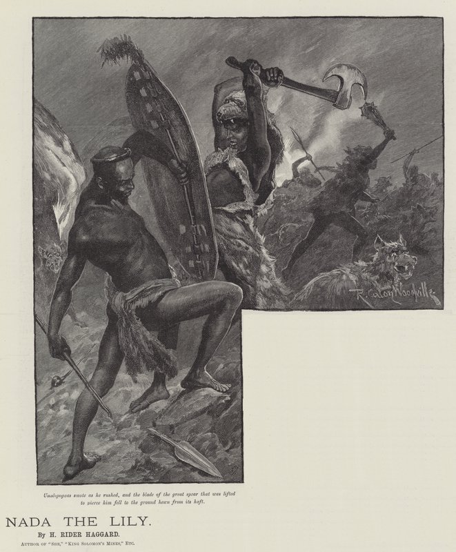 Nada the Lily, av H Rider Haggard av Richard Caton Woodville junior