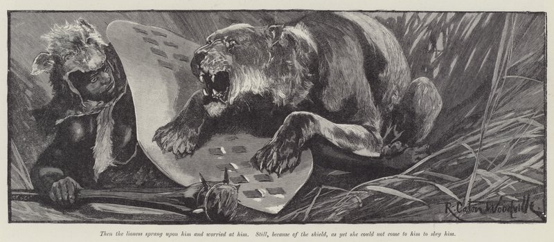 Nada the Lily, av H Rider Haggard av Richard Caton Woodville junior
