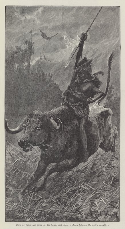Nada the Lily, av H Rider Haggard av Richard Caton Woodville junior