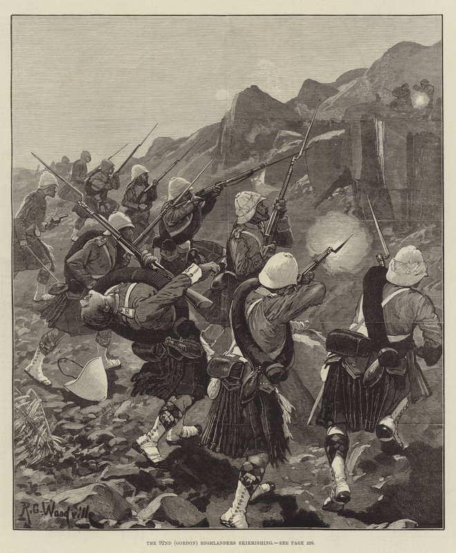 Den 92. (Gordon) Highlanders trefning av Richard Caton Woodville junior