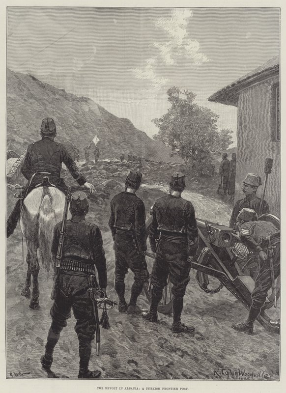Opprøret i Albania, en tyrkisk grensepost av Richard Caton Woodville junior