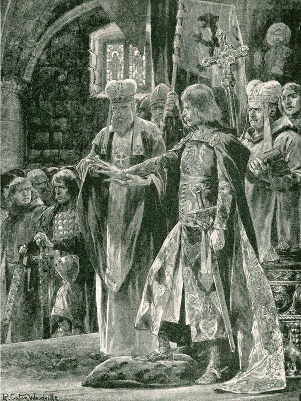 Innføringen av William II med ringen, søndag 26. september 1087 av Richard Caton Woodville junior