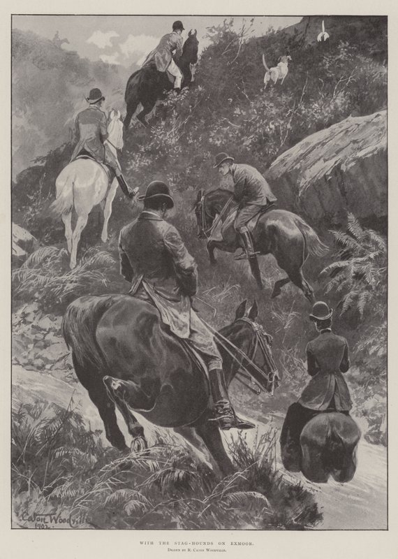 Med Stag-Hounds på Exmoor av Richard Caton Woodville junior