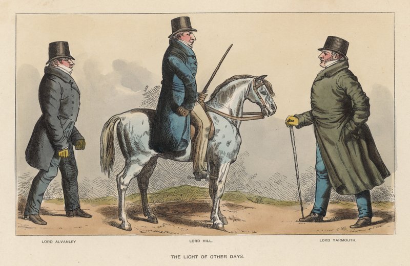The Light of Other Days, med Lord Alvanley, Lord Hill og Lord Yarmouth av Richard Dighton