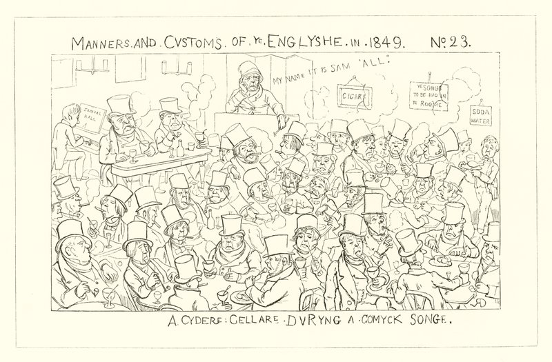 1849, A Cider Cellar under en tegneseriesang av Richard Doyle