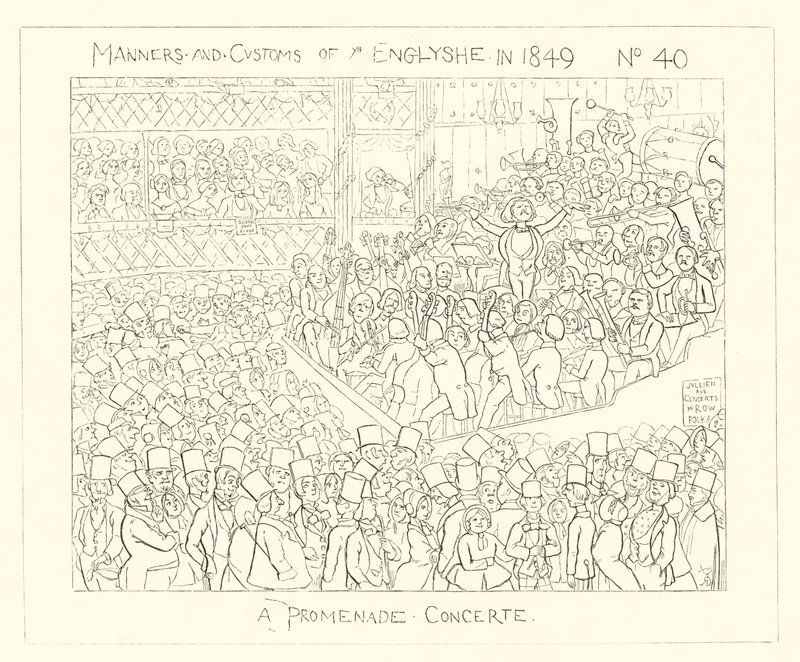 1849, En promenadekonsert av Richard Doyle
