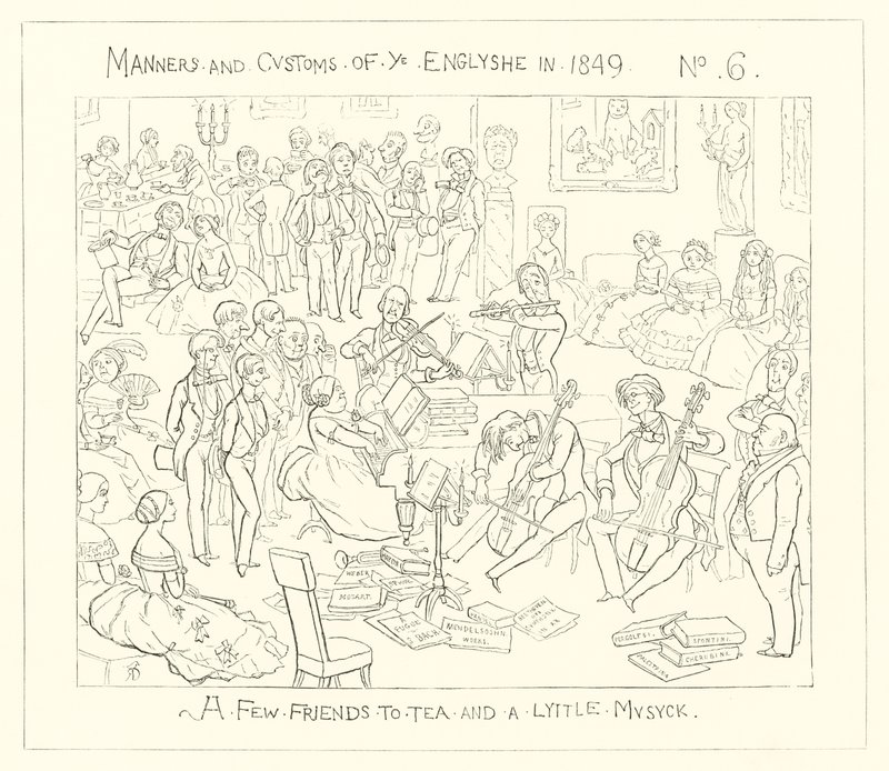 1849, Noen venner til te og litt musikk av Richard Doyle
