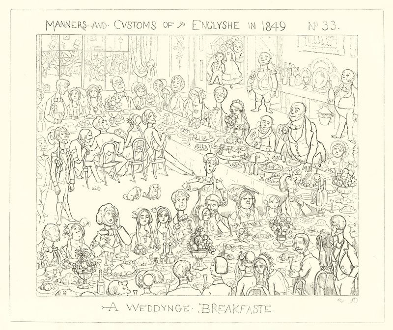 1849, En bryllupsfrokost av Richard Doyle