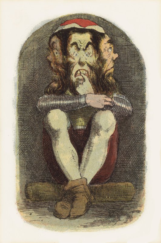 Illustrasjon for Jack The Giant Killer (farge litho) av Richard Doyle