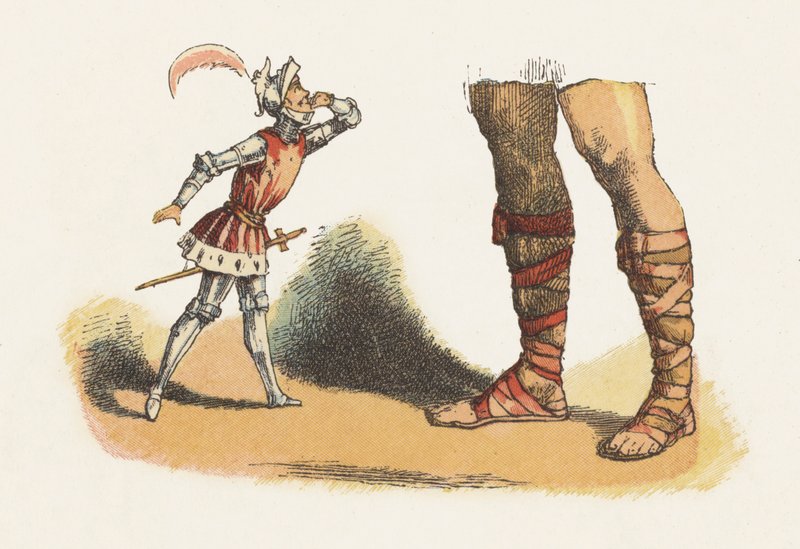 Illustrasjon for Jack The Giant Killer (farge litho) av Richard Doyle