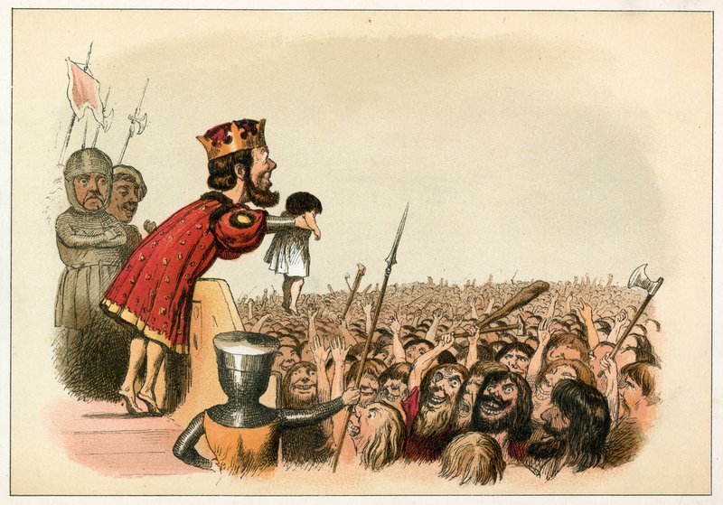 Kong Edward I presenterer sin sønn som prins av Wales av Richard Doyle