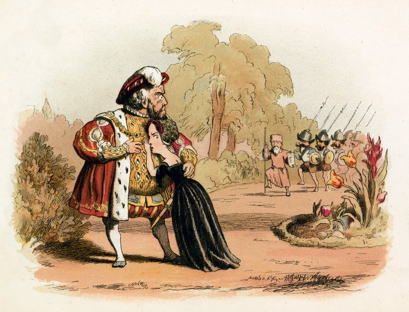 Smal flukt for dronning Katharine Parr av Richard Doyle