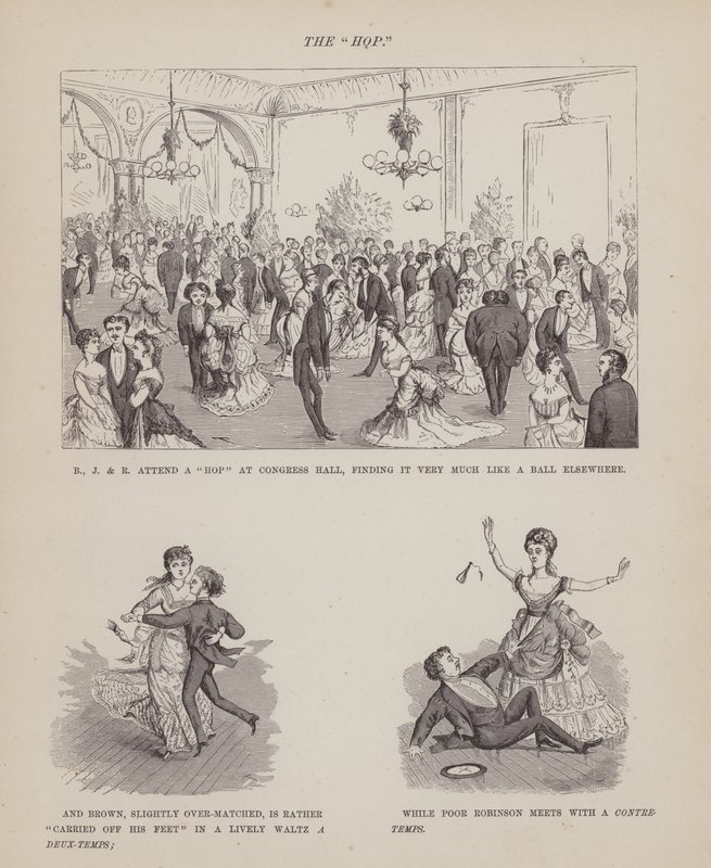 Side fra The American Tour of Mrs Brown, Jones and Robinson (gravering) av Richard Doyle