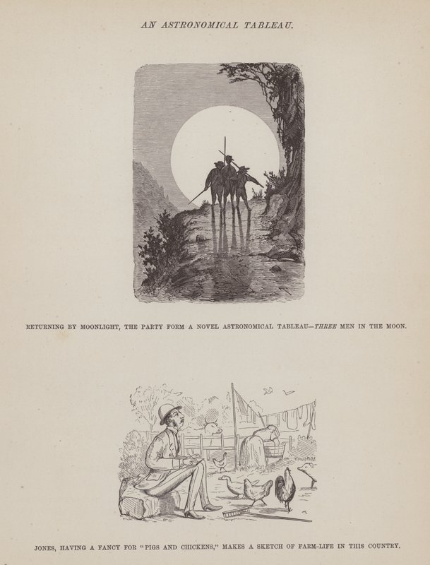 Side fra The American Tour of Mrs Brown, Jones and Robinson (gravering) av Richard Doyle