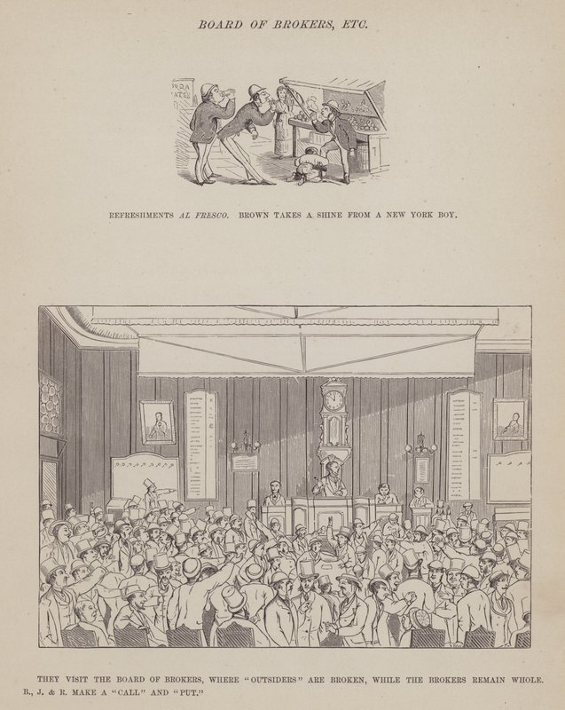 Side fra The American Tour of Mrs Brown, Jones and Robinson (gravering) av Richard Doyle