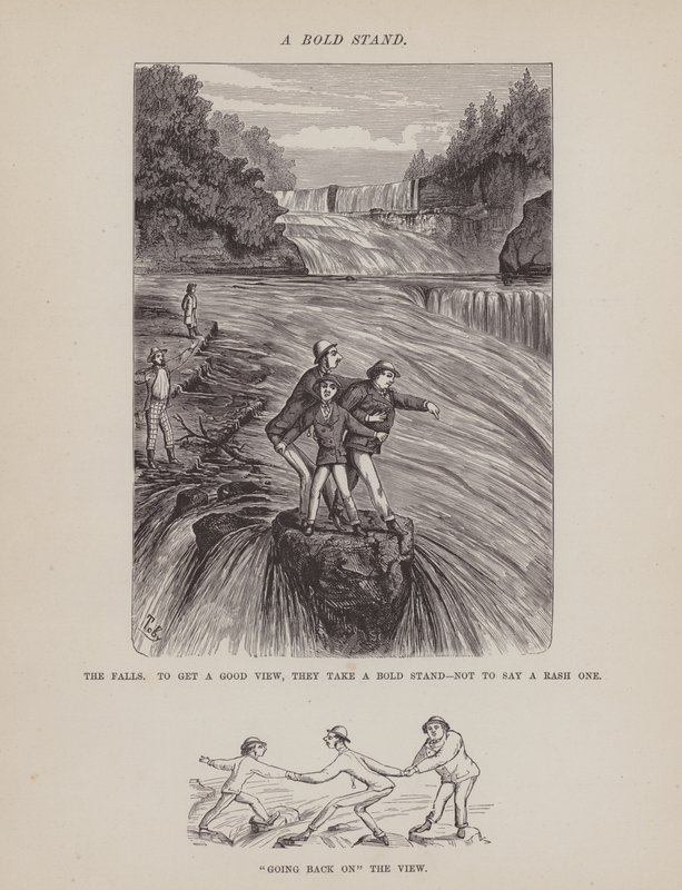 Side fra The American Tour of Mrs Brown, Jones and Robinson (gravering) av Richard Doyle