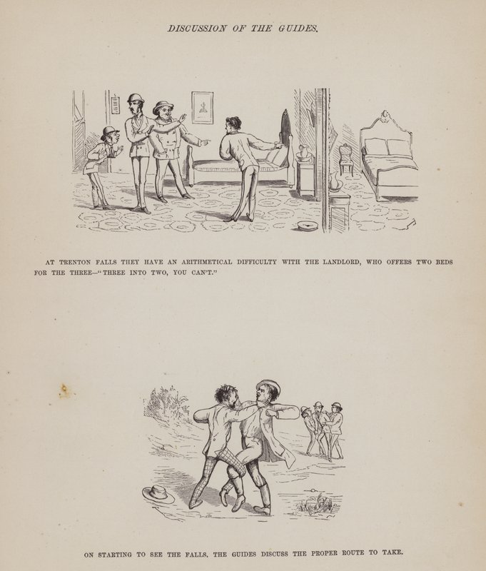 Side fra The American Tour of Mrs Brown, Jones and Robinson (gravering) av Richard Doyle