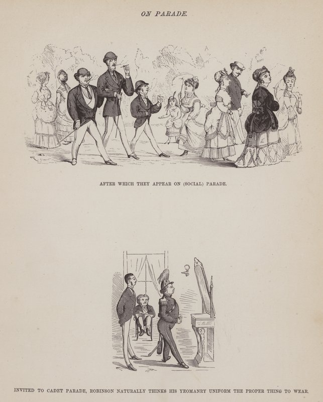 Side fra The American Tour of Mrs Brown, Jones and Robinson (gravering) av Richard Doyle