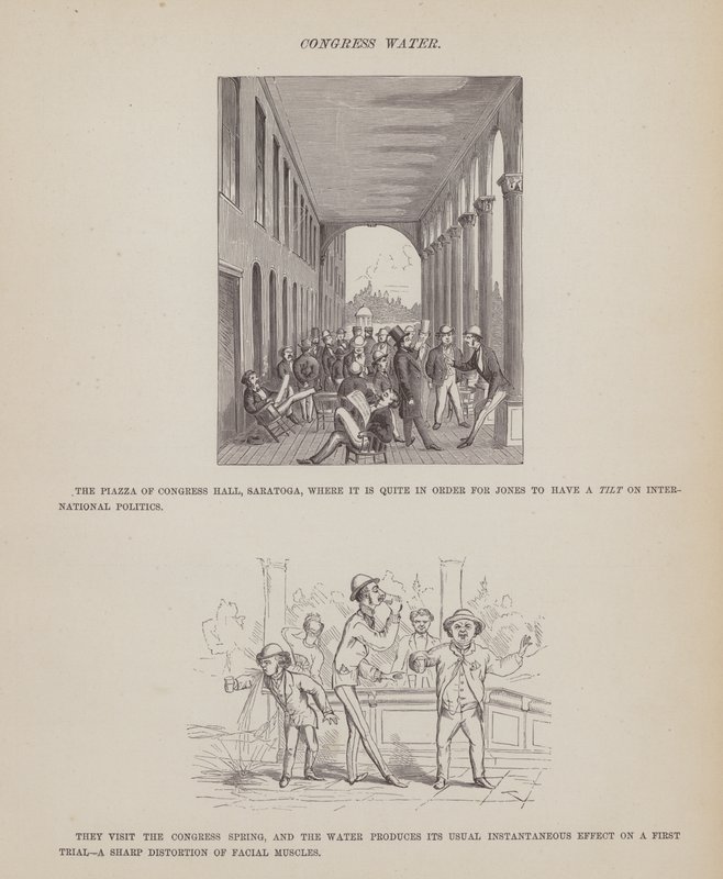 Side fra The American Tour of Mrs Brown, Jones and Robinson (gravering) av Richard Doyle