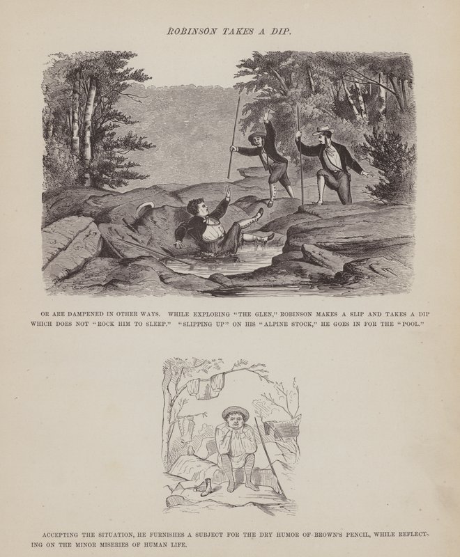 Side fra The American Tour of Mrs Brown, Jones and Robinson (gravering) av Richard Doyle