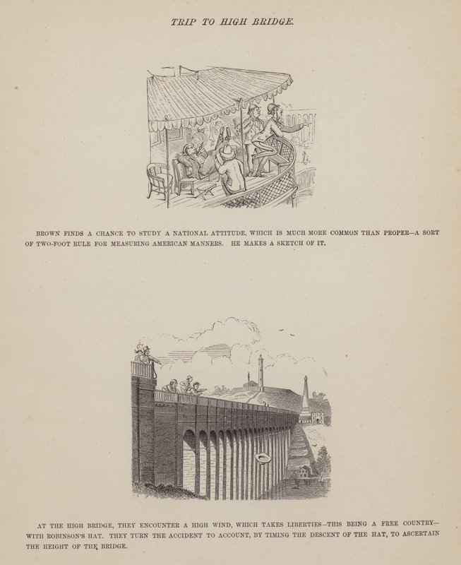 Side fra The American Tour of Mrs Brown, Jones and Robinson (gravering) av Richard Doyle
