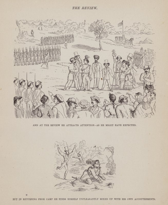 Side fra The American Tour of Mrs Brown, Jones and Robinson (gravering) av Richard Doyle