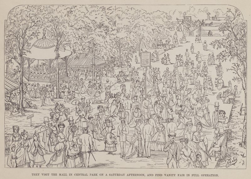 Side fra The American Tour of Mrs Brown, Jones and Robinson (gravering) av Richard Doyle