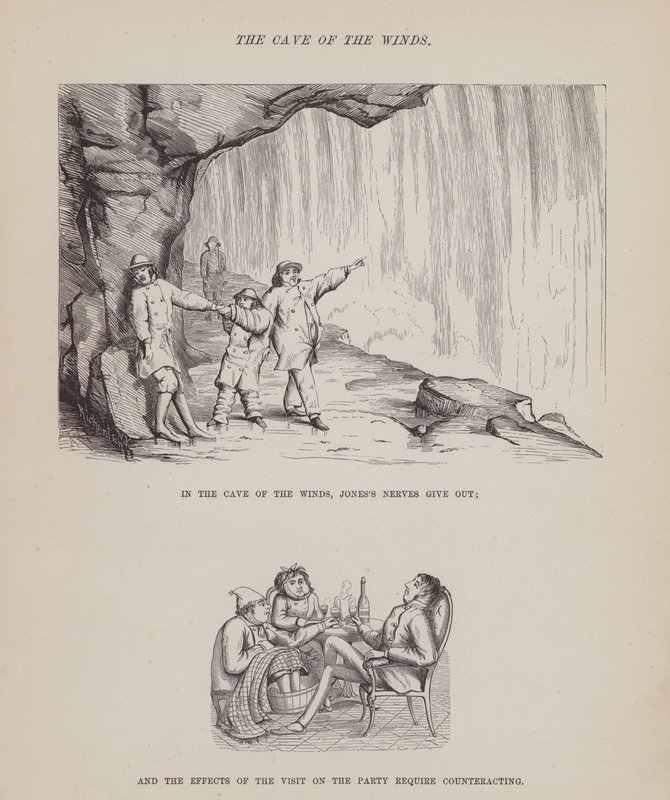 Side fra The American Tour of Mrs Brown, Jones and Robinson (gravering) av Richard Doyle
