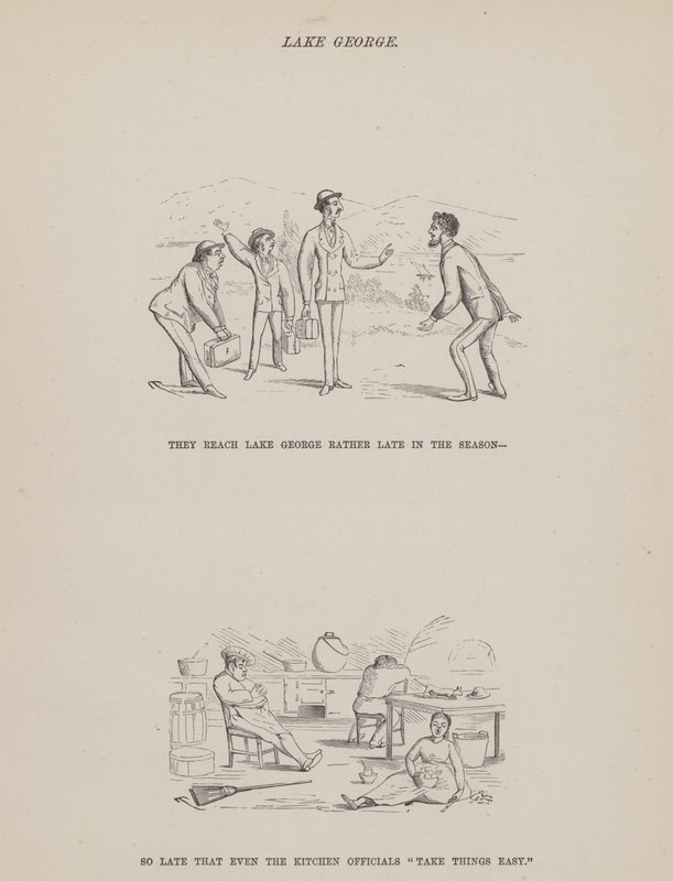 Side fra The American Tour of Mrs Brown, Jones and Robinson (gravering) av Richard Doyle