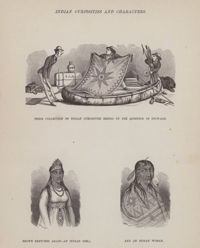 Side fra The American Tour of Mrs Brown, Jones and Robinson (gravering) av Richard Doyle