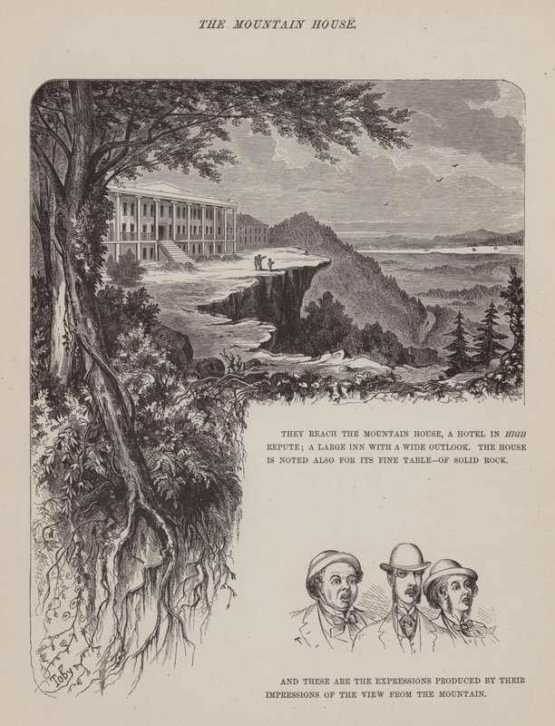 Side fra The American Tour of Mrs Brown, Jones and Robinson (gravering) av Richard Doyle